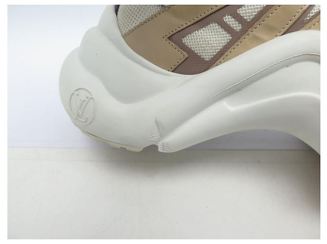 LOUIS VUITTON ARCHLIGHT LV 1A7ROA CANVAS & LEDER WEISS 38.5 SNEAKER - Ansicht 15