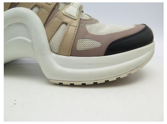 LOUIS VUITTON ARCHLIGHT LV 1A7ROA CANVAS & LEDER WEISS 38.5 SNEAKER - Ansicht 16