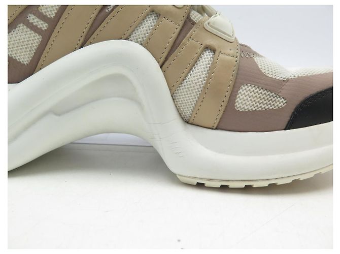 LOUIS VUITTON ARCHLIGHT LV 1A7ROA CANVAS & LEDER WEISS 38.5 SNEAKER - Ansicht 17