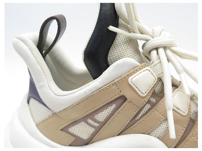 LOUIS VUITTON ARCHLIGHT LV 1A7ROA CANVAS & LEDER WEISS 38.5 SNEAKER - Ansicht 18