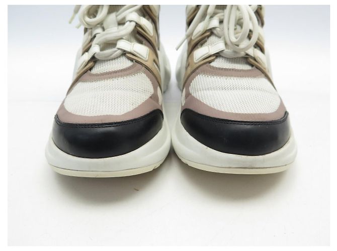 LOUIS VUITTON ARCHLIGHT LV 1A7ROA CANVAS & LEDER WEISS 38.5 SNEAKER - Ansicht 4