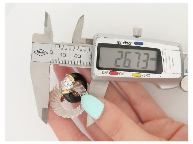 ORECCHINI BOUCHERON ONIX CRISTALLO DI ROCCA E DIAMANTI ORO GIALLO D'oro - vista 14