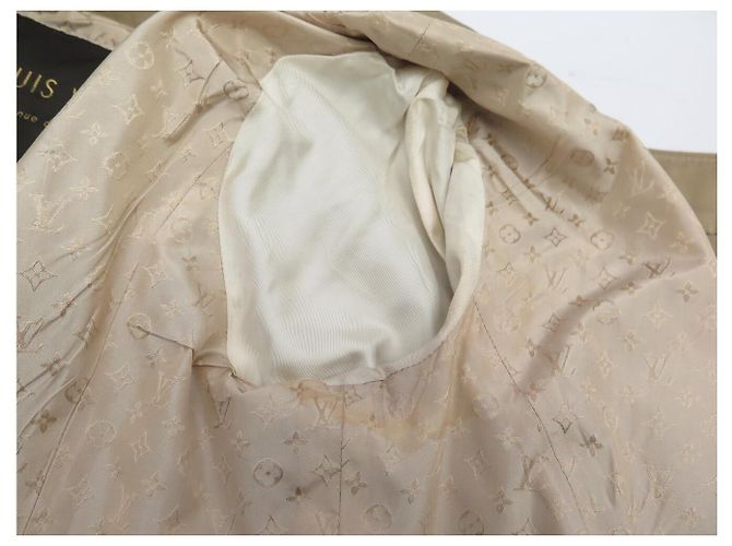 ABRIGO LOUIS VUITTON IMPERMEABLE CON CINTURÓN DE ALGODÓN BEIGE L 44 TRENCH COAT - vista 10