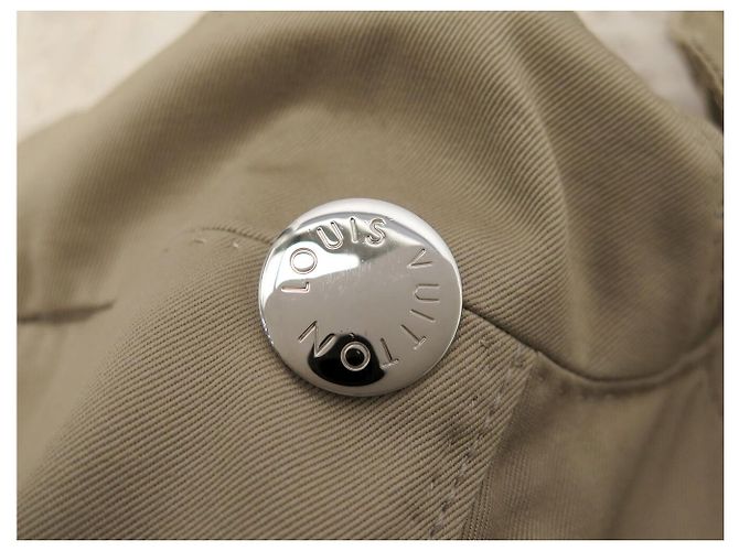 ABRIGO LOUIS VUITTON IMPERMEABLE CON CINTURÓN DE ALGODÓN BEIGE L 44 TRENCH COAT - vista 11