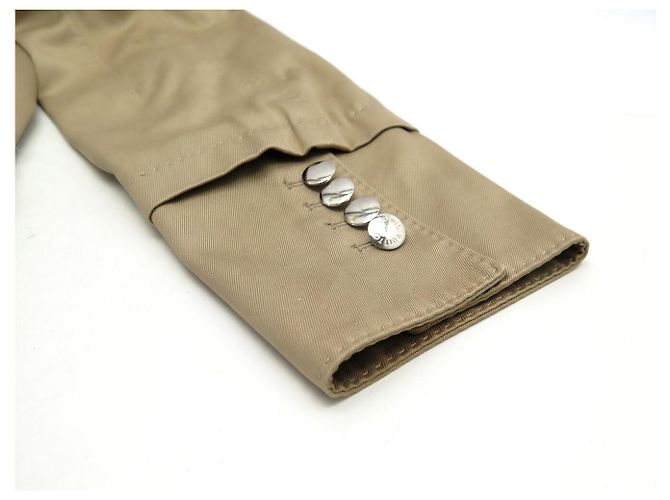 ABRIGO LOUIS VUITTON IMPERMEABLE CON CINTURÓN DE ALGODÓN BEIGE L 44 TRENCH COAT - vista 12