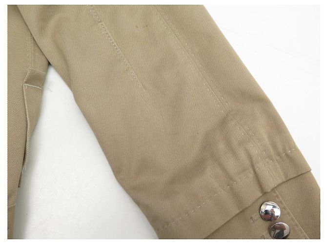 ABRIGO LOUIS VUITTON IMPERMEABLE CON CINTURÓN DE ALGODÓN BEIGE L 44 TRENCH COAT - vista 14
