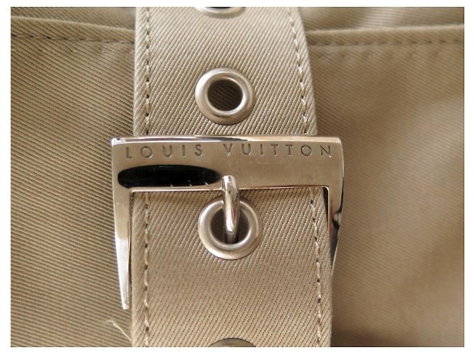 ABRIGO LOUIS VUITTON IMPERMEABLE CON CINTURÓN DE ALGODÓN BEIGE L 44 TRENCH COAT - vista 5