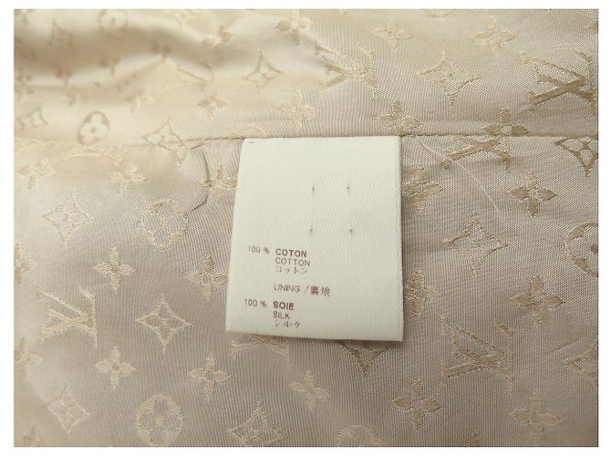 ABRIGO LOUIS VUITTON IMPERMEABLE CON CINTURÓN DE ALGODÓN BEIGE L 44 TRENCH COAT - vista 8
