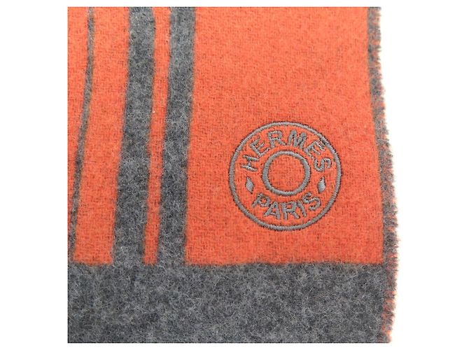 Hermès NUOVO SCARF HERMES BRIDES DE GALA EN DESORDRE 150CM CACHEMIRE ARANCIONE - vista 4