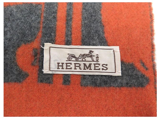 Hermès NUOVO SCARF HERMES BRIDES DE GALA EN DESORDRE 150CM CACHEMIRE ARANCIONE - vista 5