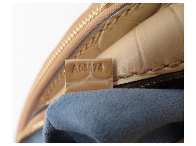 NUOVA BORSA LANCEL ADJANI A03374 IN PELLE EFTO COCCODRILLO BEIGE - vista 22