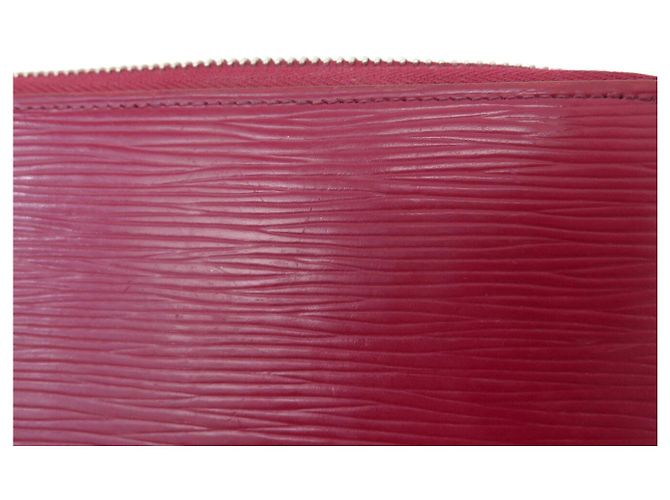 LOUIS VUITTON ZIPPY VERTICAL WALLET EPI LEATHER RASPBERRY RED - view 12