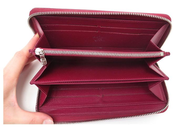 LOUIS VUITTON ZIPPY VERTICAL WALLET EPI LEATHER RASPBERRY RED - view 5