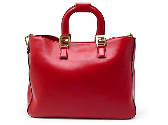 FENDI TOTE MEDIUM 8BH368 LEDERHANDTASCHE ROT - Ansicht 2