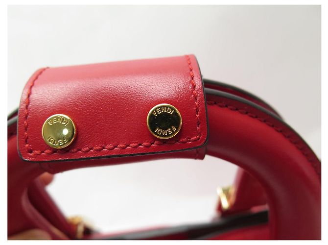 FENDI TOTE MEDIUM 8BH368 LEDERHANDTASCHE ROT - Ansicht 6
