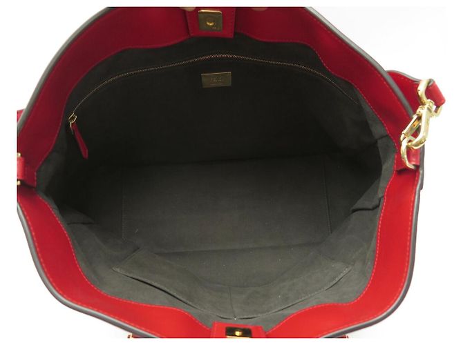 FENDI TOTE MEDIUM 8BH368 LEDERHANDTASCHE ROT - Ansicht 8
