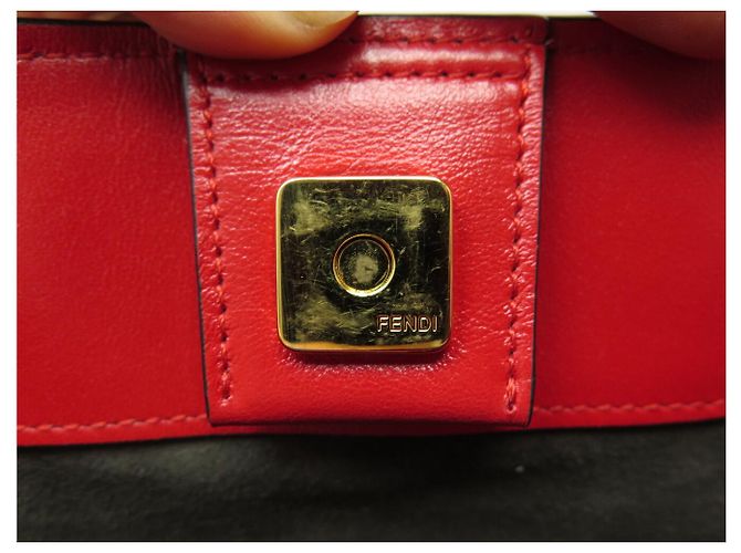 FENDI TOTE MEDIUM 8BH368 LEDERHANDTASCHE ROT - Ansicht 9