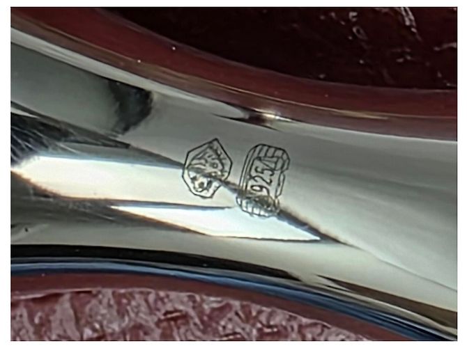 NUOVI GEMELLI CARTIER DOUBLE C IN ARGENTO STERLING 925 - vista 11