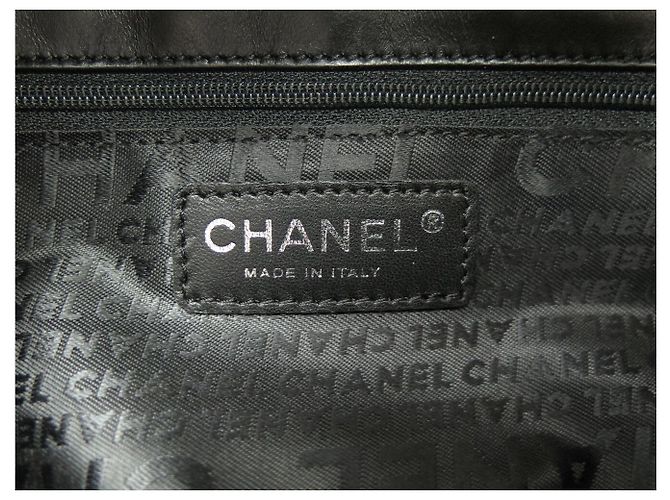 BORSA CHANEL N5 CAMELIA LOGO CC CHOCOLATE BAR PELLE NERA HOBO Nero - vista 7