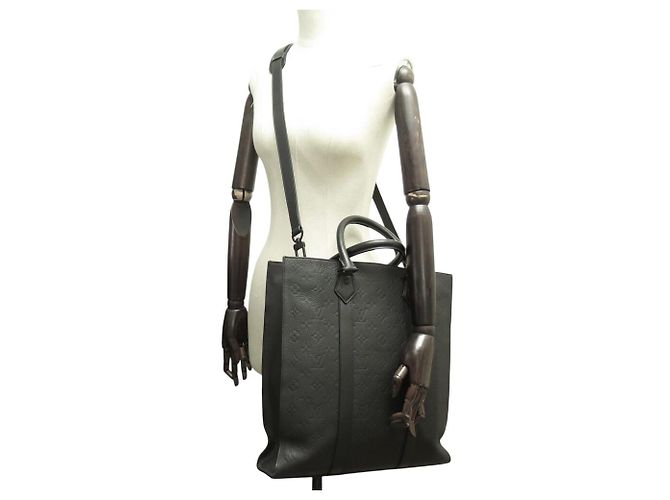 BORSA LOUIS VUITTON CABA PLAT M21866 PELLE TAURILLON EMBOSSED MONOGRAM Nero - vista 7