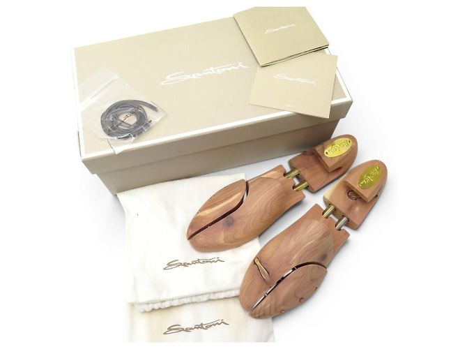 NOVAS SCARPE SANTONI 6522 RICHELIEU 8.5 IT 43.5 FR IN PELLE PATINATA Grigio - vista 12