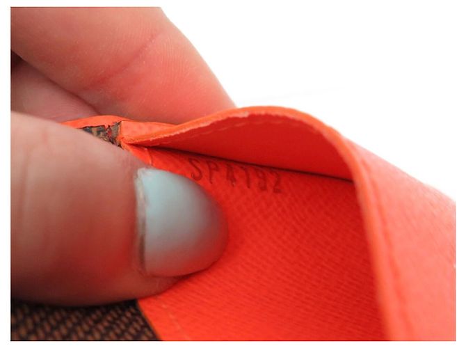 LOUIS VUITTON DAMIER EBENE TASCHENORGANIZER KARTENHALTER ORANGE - Ansicht 10
