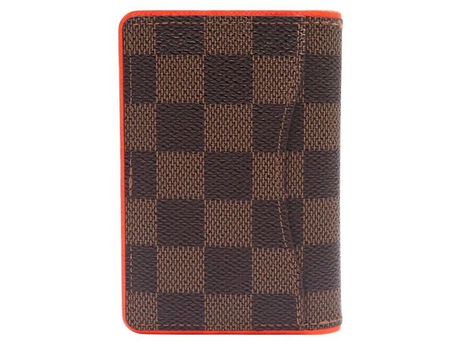 LOUIS VUITTON DAMIER EBENE TASCHENORGANIZER KARTENHALTER ORANGE - Ansicht 2