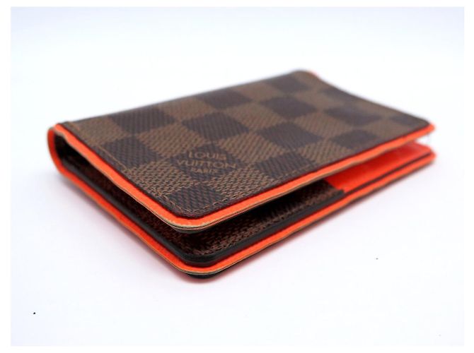 LOUIS VUITTON DAMIER EBENE TASCHENORGANIZER KARTENHALTER ORANGE - Ansicht 3