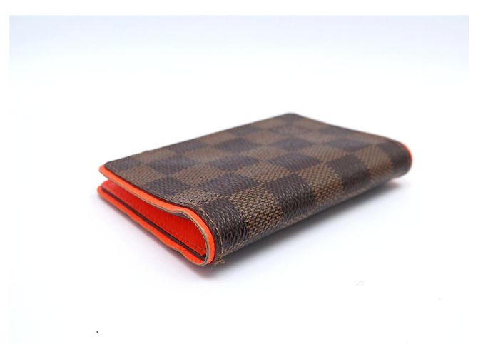 LOUIS VUITTON DAMIER EBENE TASCHENORGANIZER KARTENHALTER ORANGE - Ansicht 4