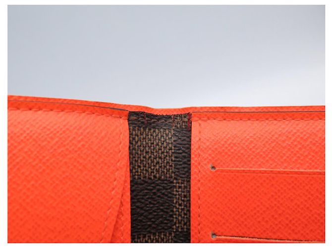 LOUIS VUITTON DAMIER EBENE TASCHENORGANIZER KARTENHALTER ORANGE - Ansicht 9