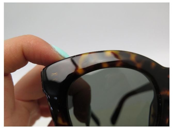 Céline GAFAS DE SOL CELINE 3 DOTS BUTTERFLY CL4005IN MARRÓN NUEVAS Castaño - vista 9