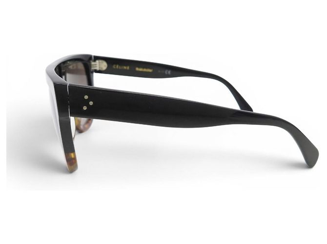 Céline NUEVAS GAFAS DE SOL CELINE SHADOW HORN TORTOISE BLACK CL40001 BLACK SUNGLASSES Negro - vista 2