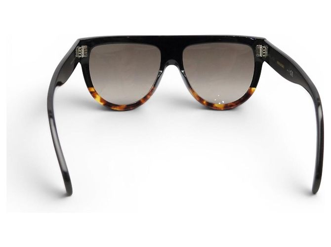 Céline NUEVAS GAFAS DE SOL CELINE SHADOW HORN TORTOISE BLACK CL40001 BLACK SUNGLASSES Negro - vista 3