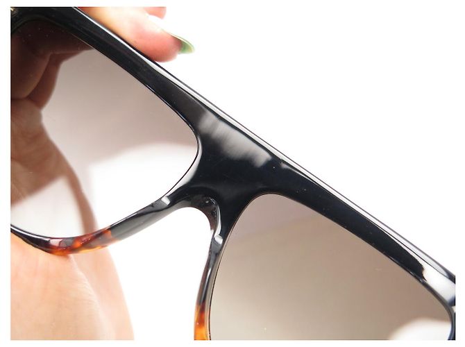 Céline NUEVAS GAFAS DE SOL CELINE SHADOW HORN TORTOISE BLACK CL40001 BLACK SUNGLASSES Negro - vista 8