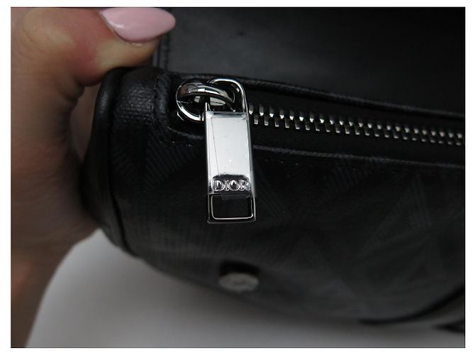 NUOVA BORSA A MANO DIOR SADDLE TOILE CD DIAMOND 1ADP0093CDP SACOCHE PURSE BAG Nero - vista 11