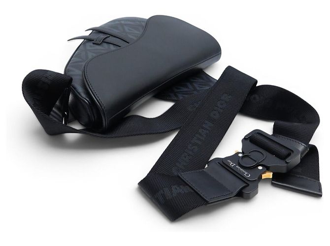 NUOVA BORSA A MANO DIOR SADDLE TOILE CD DIAMOND 1ADP0093CDP SACOCHE PURSE BAG Nero - vista 4