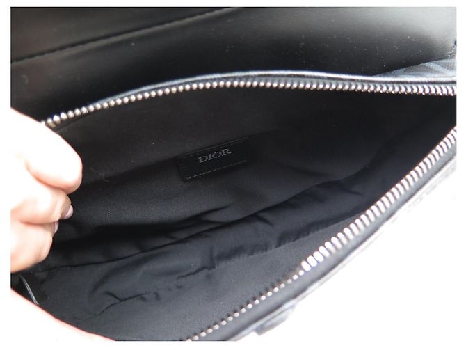 NUOVA BORSA A MANO DIOR SADDLE TOILE CD DIAMOND 1ADP0093CDP SACOCHE PURSE BAG Nero - vista 9