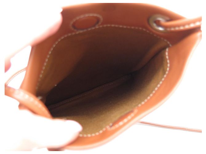 Céline NUOVA BORSA CELINE POUCH TELEFONO IN TELA TRIOMPHE 195892DF1 Marrone - vista 7