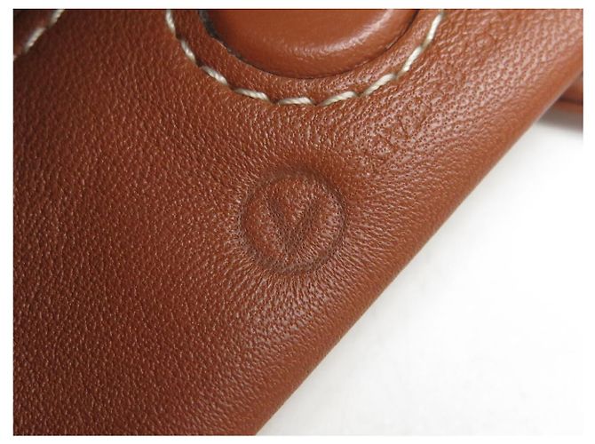Céline NUOVA BORSA CELINE POUCH TELEFONO IN TELA TRIOMPHE 195892DF1 Marrone - vista 8