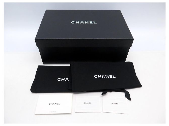 NUOVE SANDALI CHANEL DAD G45083 PELLE NERA STRAP 36 Nero - vista 11