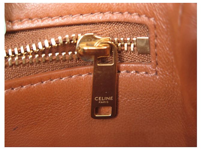 Céline BORSA CELINE TRIOMPHE CANVAS MARRONE TEEN IN PELLE DI VITELLO 188882BZ4.04LU - vista 11