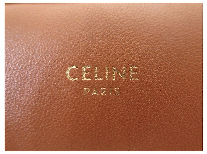 Céline BORSA CELINE TRIOMPHE CANVAS MARRONE TEEN IN PELLE DI VITELLO 188882BZ4.04LU - vista 9