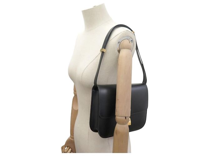 Céline BORSA CELINE CLASSIC MEDIUM IN PELLE BOX NERA A SPALLA Nero - vista 19