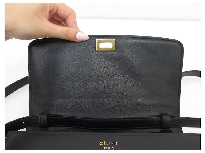 Céline BORSA CELINE CLASSIC MEDIUM IN PELLE BOX NERA A SPALLA Nero - vista 4