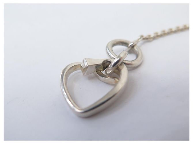 Hermès COLLANA VINTAGE HERMES COEUR AMULETTE IN ARGENTO STERLING 925 10GR SILVER NECKLACE - vista 9