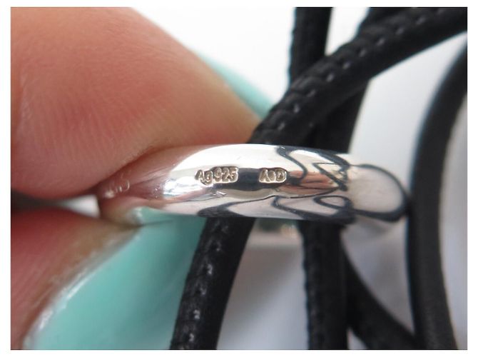 Hermès COLLAR HERMES SKIPPER NOIR PLATA 925 MACIZA BRAZALETE DOBLE VUELTA Negro - vista 12