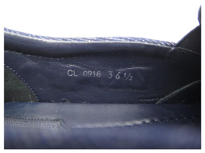 NUOVE SCARPE DIOR ESPADRILLES PRAIRIE 36.5 IT 37 37.5 FR DENIM Blu navy - vista 10