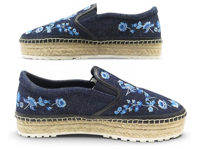 NUOVE SCARPE DIOR ESPADRILLES PRAIRIE 36.5 IT 37 37.5 FR DENIM Blu navy - vista 2