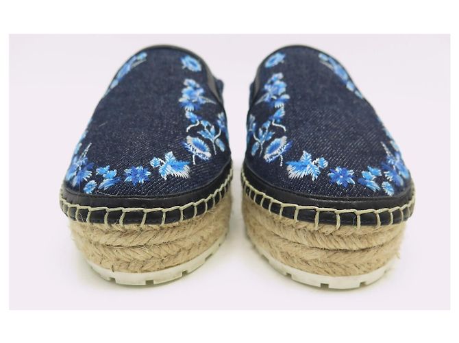 NUOVE SCARPE DIOR ESPADRILLES PRAIRIE 36.5 IT 37 37.5 FR DENIM Blu navy - vista 4