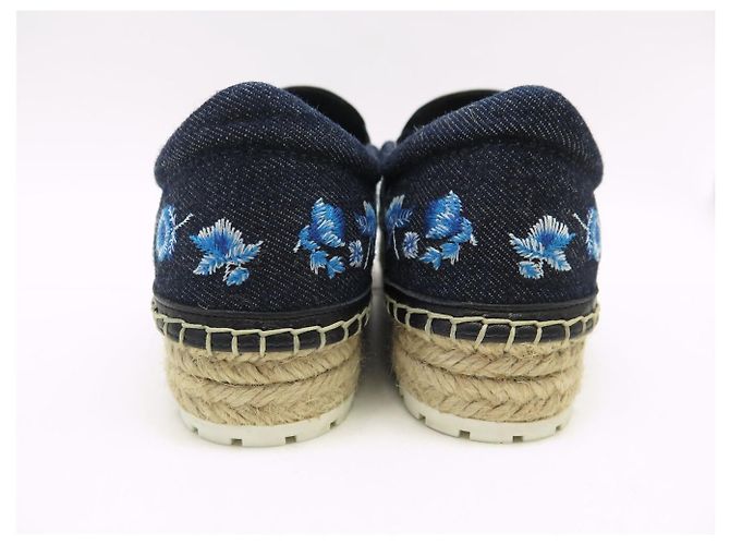 NUOVE SCARPE DIOR ESPADRILLES PRAIRIE 36.5 IT 37 37.5 FR DENIM Blu navy - vista 5